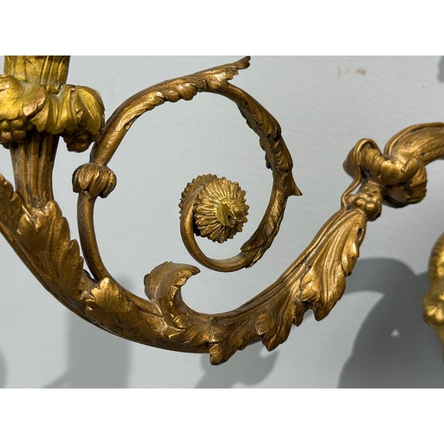 Henry Dasson Attr., Louis Xvi, Wall Sconces, Bronze, France, 1860s For Sale - Image 10 of 15