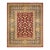 Mogul, One-of-a-Kind Hand-Knotted Area Rug in Red, 8' 1" x 10' 2" For Sale