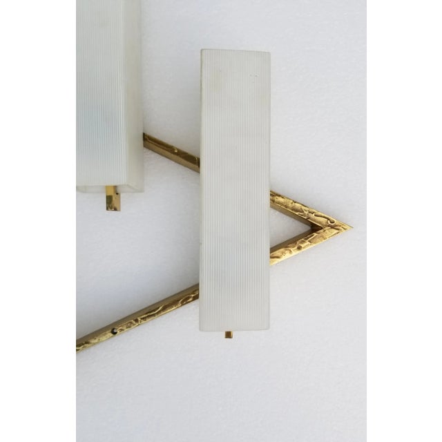 Mid-Century Modern 1970s Maison Arlus Bronze Sconces - a Pair For Sale - Image 3 of 8