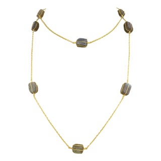 Gurhan Bundle Labradorite 24k Gold Necklace For Sale
