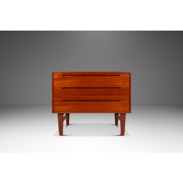 1960s Danish Modern Three-Drawer Dresser in Teak by Nils Jonsson for Torring Møbelfabrik Produced by HJN Mobler, Denmark, C. 1960's For Sale - Image 5 of 18