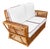 1990s Art Deco Style "Presidents" Stick Reed Rattan 2-Seat Settee Sofa For Sale