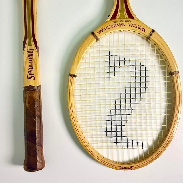 1980s Vintage Martina Navratilova Signature Spaulding Tennis Racket - A Pair For Sale - Image 12 of 12