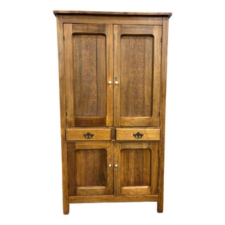 Antique Rustic Primitive Early American Pie Safe Cupboard Pantry For Sale