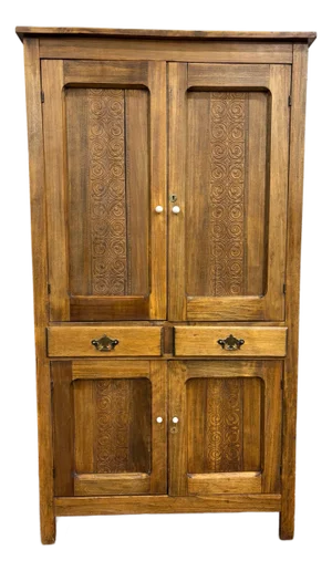 Antique Rustic Primitive Early American Pie Safe Cupboard Pantry