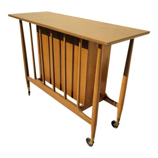 Vintage 1960s Mid Century Danish Dry Bar Hostess Stand For Sale