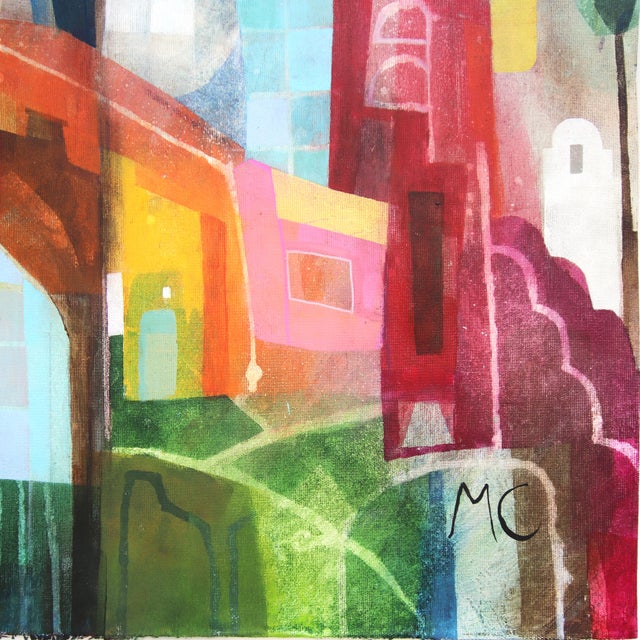 New York - Original Contemporary Urban Architecture Acrylic Painting on Canvas For Sale - Image 4 of 6