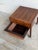 Brown Rosewood Sewing Table Side End Nightstand With Drawer and Rolling Wheels Denmark 1960s For Sale - Image 8 of 9