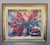 Mid-Century Modern Mid-Century Original Floral Still Life Oil Impasto Painting For Sale - Image 3 of 8