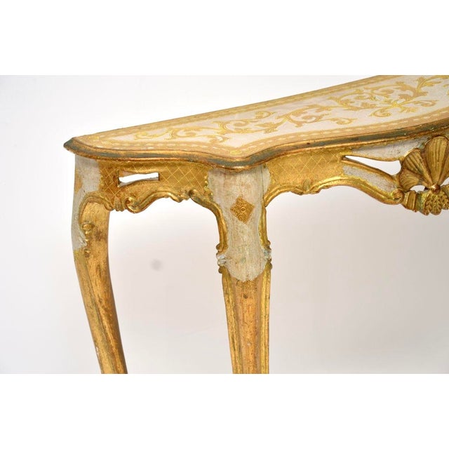 Vintage Venetian Parcel Gilt Console Table, 1930 For Sale - Image 4 of 12
