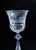 Glass Pair of Salviati Engraved Venetian / Murano Glass Wine Goblets or Stems For Sale - Image 7 of 13