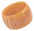 Milky Pink Bakelite Bangle Bracelet with Geometric Carving For Sale