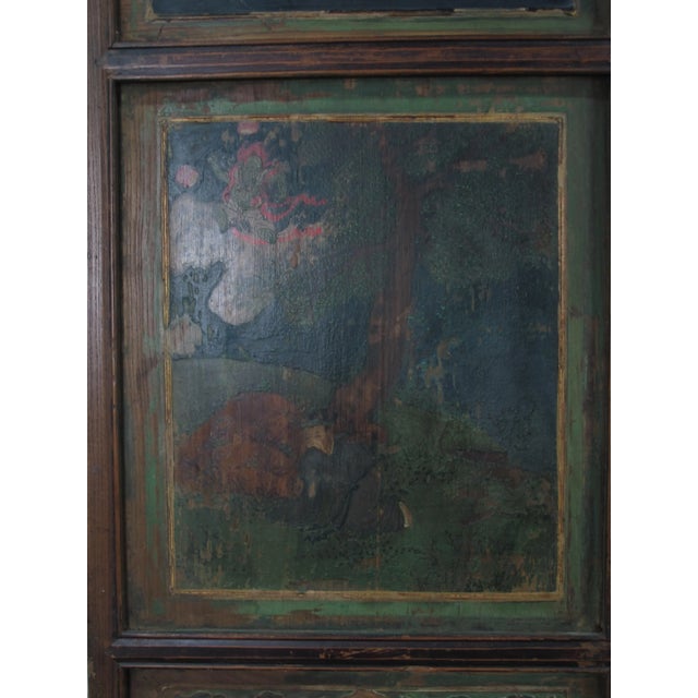 Mid 19th Century Hand Painted Room Divider - Set of 6 For Sale - Image 9 of 12