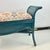 Mid-Century Boho Chic Coastal Bamboo Bench - Newly Upholstered in Ikat Linen For Sale - Image 18 of 18