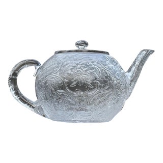 Rare & Fine Antique Hp Sinclaire American Brilliant Period Abp Cut Glass Teapot For Sale