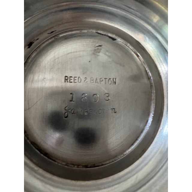 Silver Vintage Mid Century Modern Reed & Barton "Jamestown" Silver Plate Creamer Silverplate Pitcher Classic Baluster Form For Sale - Image 8 of 8