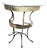 Maison Jansen Style French Neoclassical Brass & Wrought Iron Console With Cloven Hoof Feet For Sale