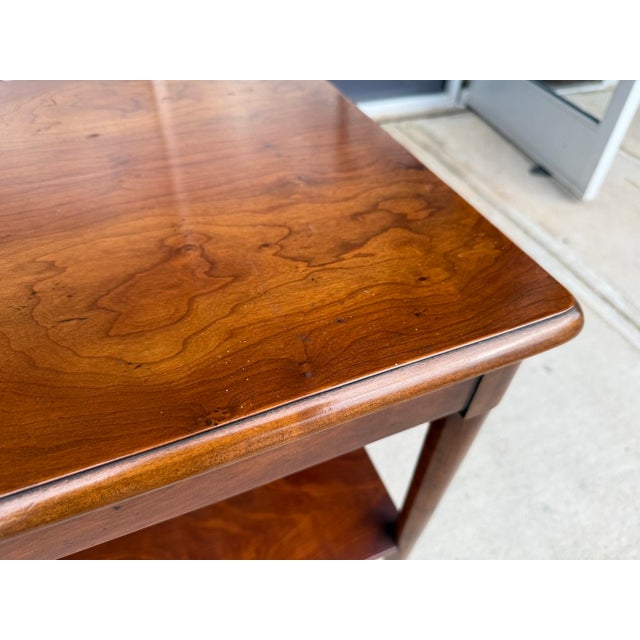 Vintage Barnard & Simonds Co. Solid Cherry End Table For Sale - Image 11 of 11