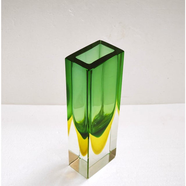 Large Vintage Rectangular Block Vase in Murano Sommerso, Italy, 1960s For Sale - Image 15 of 18