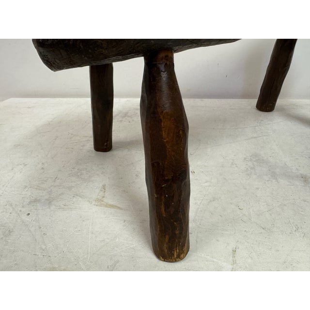 Rustic Wabi Sabi Elm Coffee Table with Dot Details, 1960s For Sale - Image 9 of 17