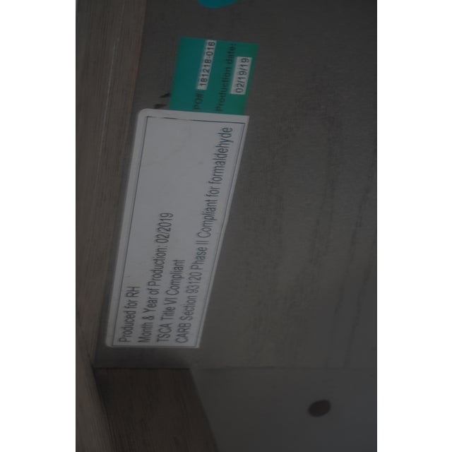 Dove Gray Antoccino Oak Desk From Restoration Hardware For Sale - Image 8 of 8