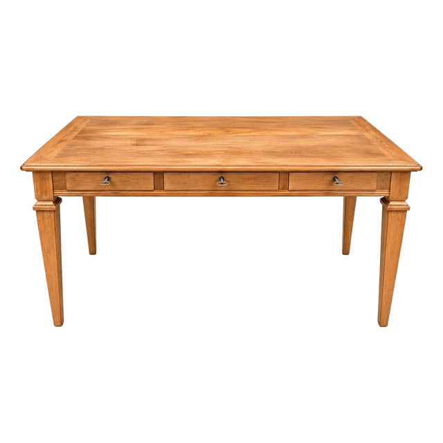 Louis XVI Style Oak and Veneer Desk, 1950s For Sale