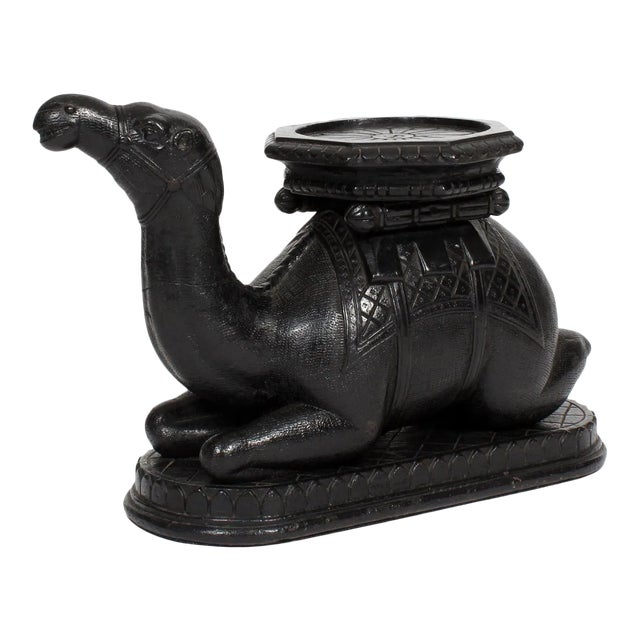 Late 19th-Early 20th Century Anglo Indian Carved Camel Pedestal For Sale