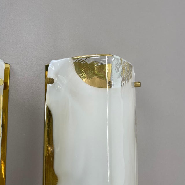 Silver Hollywood Regency Murano Glass Wall Lights from Kalmar Lights, 1960s, Set of 2 For Sale - Image 8 of 18