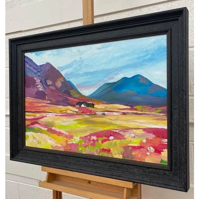 Angela Wakefield Colourful Abstract Landscape Painting of Scottish Highlands by Contemporary Artist For Sale - Image 4 of 13