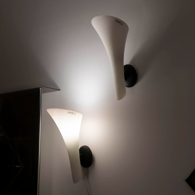 Opaline Murano Glass Sconces by Carlo Nason, 1980s, Set of 4, in Very Good conditions. Designed 1980 to 1989 This piece...