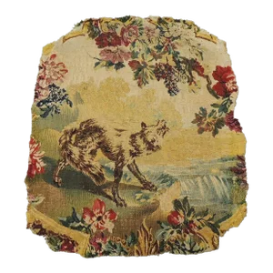 Antique Aubusson Tapestry Chair Back Cover