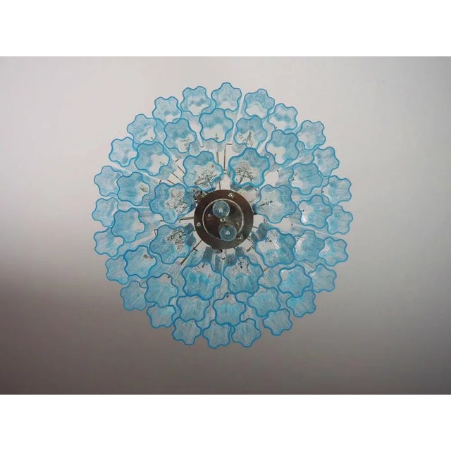 Three-Tier Murano Glass Tube Chandelier, 1990 For Sale - Image 10 of 11