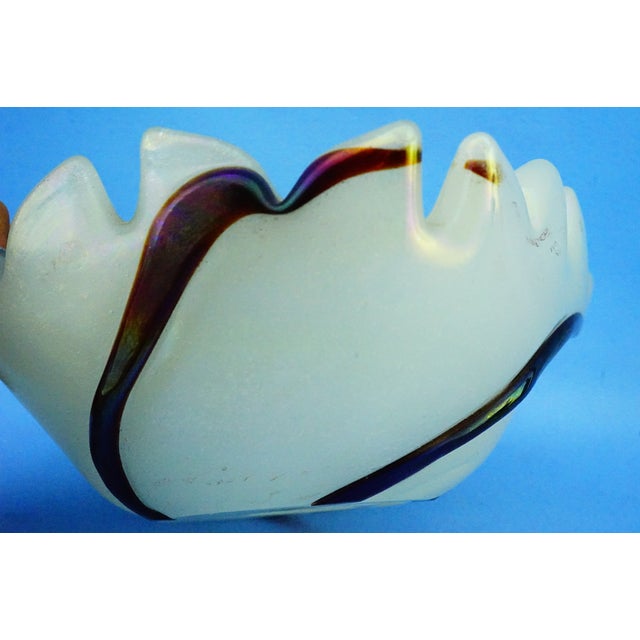 20th Century Iridato Milk Glass Pocket Emptier by Dino Martens for Toso-Murano, Italy, 1950s For Sale - Image 18 of 18