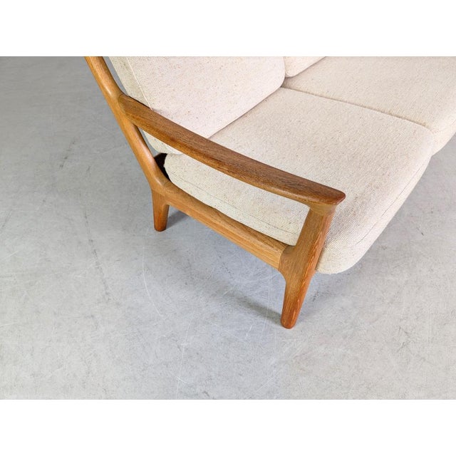 Beige Two-Seater Sofa in Teak from France & Søn For Sale - Image 8 of 11