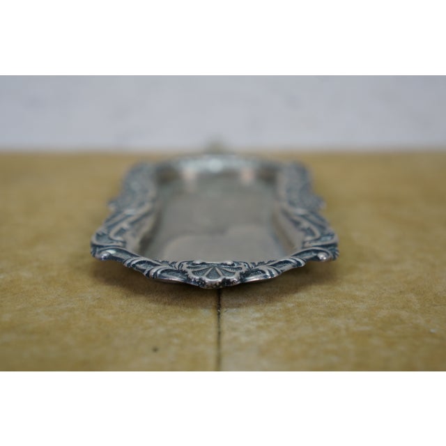 Antique Art Nouveau Duhme & Co Sterling Silver 925 Pin Tray Dish 44g 5.5" For Sale - Image 4 of 11