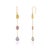 VR Jewels 4.25ct Multi Sapphire September Birthstone Chain Dangle Earrings in 14k Gold- 2 Pieces For Sale - Image 4 of 16