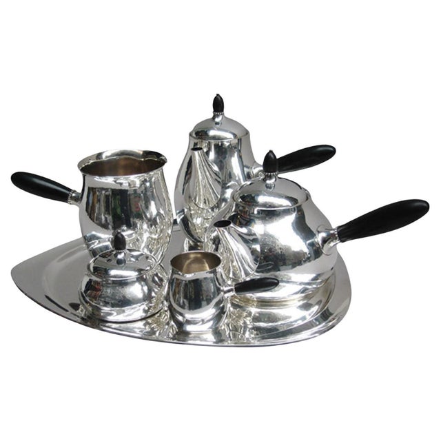 Georg Jensen Six Piece Sterling Silver Tea and Coffee Service Denmark 1915 For Sale - Image 10 of 14