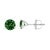 Contemporary 14K White Gold 1.0 Cttw 3-Prong Martini Set Lab Grown Green Diamond Solitaire Stud Earrings For Sale - Image 3 of 5