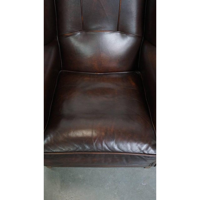 English-Style Wing Chairs in Cowhide, Set of 2 For Sale - Image 5 of 17