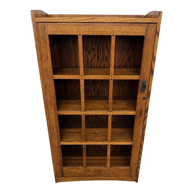 Vintage Stickley Style Mission Oak Bookcase For Sale