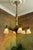 Art Deco French Bronze and Frosted White Glass Six-Light Chandelier, 1920 For Sale - Image 6 of 18