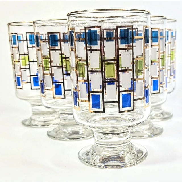 These are the love child of Georges Briard and Culver- born in Libbey Glass in the 60s. The fantastic turquoise and lime...