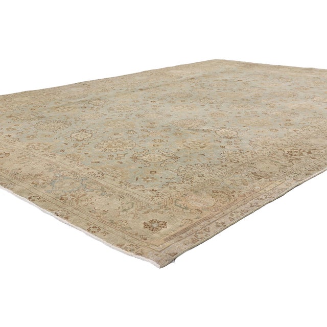 79647 Antique Persian Tabriz Rug, 06'06 x 09'04. The Ethereal Garden: An Antique Persian Tabriz Masterpiece of Quiet...