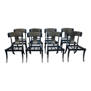 Modern Mid-Century Style Klismos Patio Dining Chairs - 8