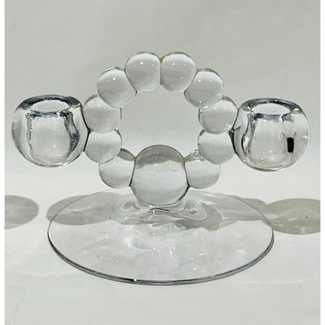 Contemporary Vintage Imperial Candlewick Candle Holders- Set of 2 For Sale - Image 3 of 7