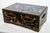 Large Chinoiserie Rectangular Black Lacquered Gilt Painted Covered Box 1950s For Sale - Image 12 of 12