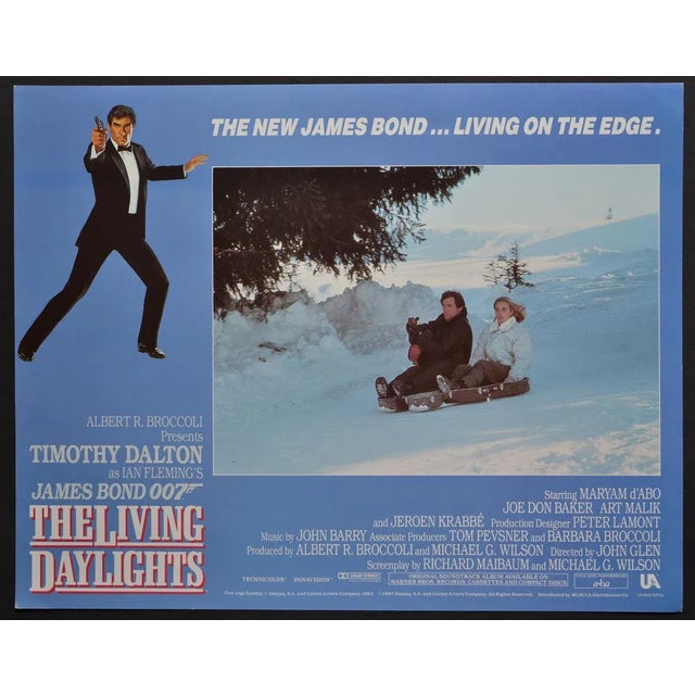 Original UK Lobby Card of John Glenn´s movie ''James Bond 007 - The living daylights'', UK 1987. Actors: Timothy Dalton...