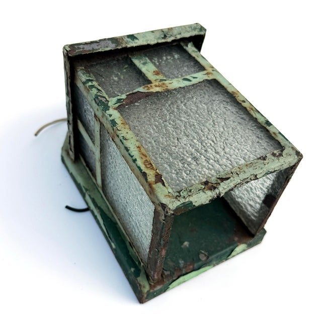 Avocado Antique Craftsman Outdoor Light/Lantern For Sale - Image 8 of 9