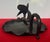 Antique Early 20th Century American Arts & Crafts Bronzed Iron Turkey Bird Card Tray For Sale - Image 4 of 15