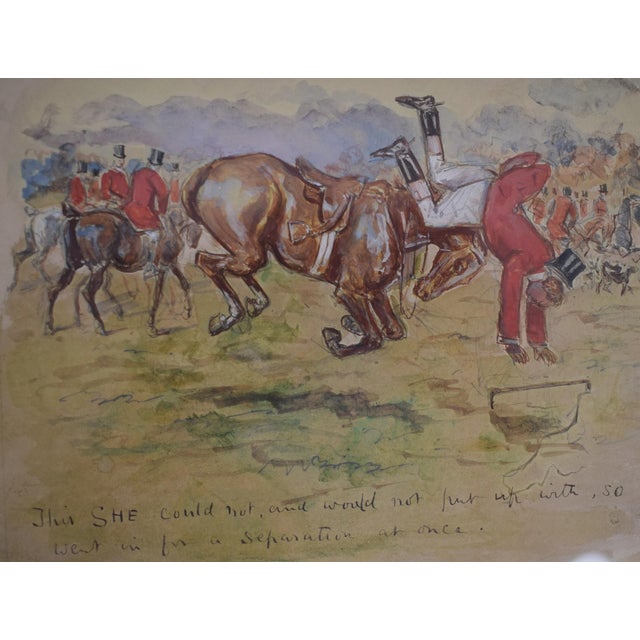 Paper Vignette of 4 Fox Hunt Scenes Watercolour by George Finch Mason For Sale - Image 7 of 9